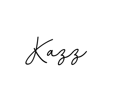 Design your own signature with our free online signature maker. With this signature software, you can create a handwritten (BallpointsItalic-DORy9) signature for name Kazz. Kazz signature style 11 images and pictures png