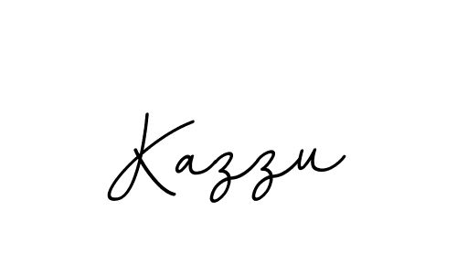 Design your own signature with our free online signature maker. With this signature software, you can create a handwritten (BallpointsItalic-DORy9) signature for name Kazzu. Kazzu signature style 11 images and pictures png