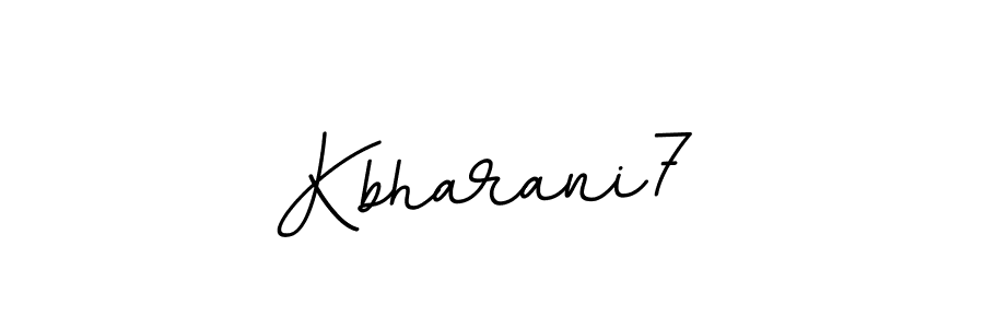How to make Kbharani7 name signature. Use BallpointsItalic-DORy9 style for creating short signs online. This is the latest handwritten sign. Kbharani7 signature style 11 images and pictures png
