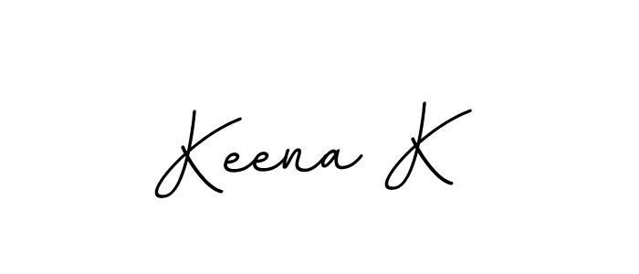 Make a beautiful signature design for name Keena K. With this signature (BallpointsItalic-DORy9) style, you can create a handwritten signature for free. Keena K signature style 11 images and pictures png