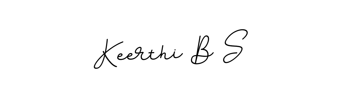 How to make Keerthi B S name signature. Use BallpointsItalic-DORy9 style for creating short signs online. This is the latest handwritten sign. Keerthi B S signature style 11 images and pictures png