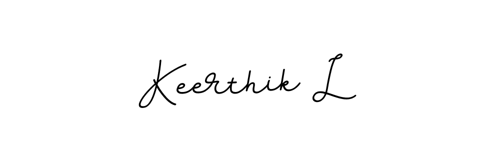 Design your own signature with our free online signature maker. With this signature software, you can create a handwritten (BallpointsItalic-DORy9) signature for name Keerthik L. Keerthik L signature style 11 images and pictures png