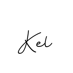 Design your own signature with our free online signature maker. With this signature software, you can create a handwritten (BallpointsItalic-DORy9) signature for name Kel. Kel signature style 11 images and pictures png
