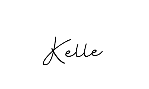 Use a signature maker to create a handwritten signature online. With this signature software, you can design (BallpointsItalic-DORy9) your own signature for name Kelle. Kelle signature style 11 images and pictures png