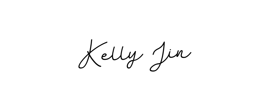 How to make Kelly Jin name signature. Use BallpointsItalic-DORy9 style for creating short signs online. This is the latest handwritten sign. Kelly Jin signature style 11 images and pictures png