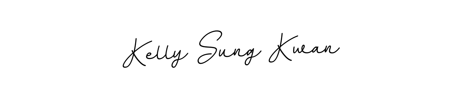 Design your own signature with our free online signature maker. With this signature software, you can create a handwritten (BallpointsItalic-DORy9) signature for name Kelly Sung Kwan. Kelly Sung Kwan signature style 11 images and pictures png