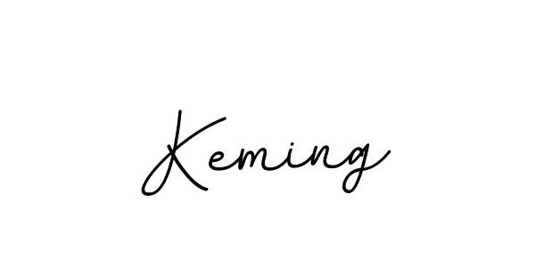 Use a signature maker to create a handwritten signature online. With this signature software, you can design (BallpointsItalic-DORy9) your own signature for name Keming. Keming signature style 11 images and pictures png