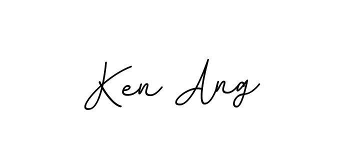 Design your own signature with our free online signature maker. With this signature software, you can create a handwritten (BallpointsItalic-DORy9) signature for name Ken Ang. Ken Ang signature style 11 images and pictures png