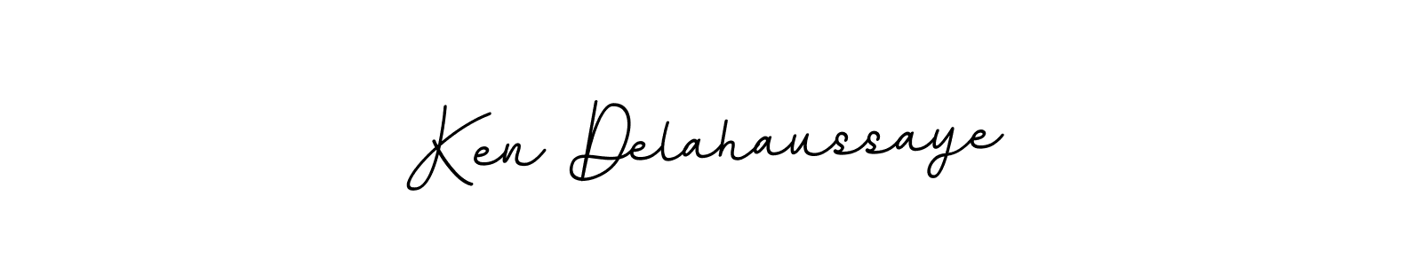 This is the best signature style for the Ken Delahaussaye name. Also you like these signature font (BallpointsItalic-DORy9). Mix name signature. Ken Delahaussaye signature style 11 images and pictures png