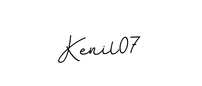 if you are searching for the best signature style for your name Kenil07. so please give up your signature search. here we have designed multiple signature styles  using BallpointsItalic-DORy9. Kenil07 signature style 11 images and pictures png