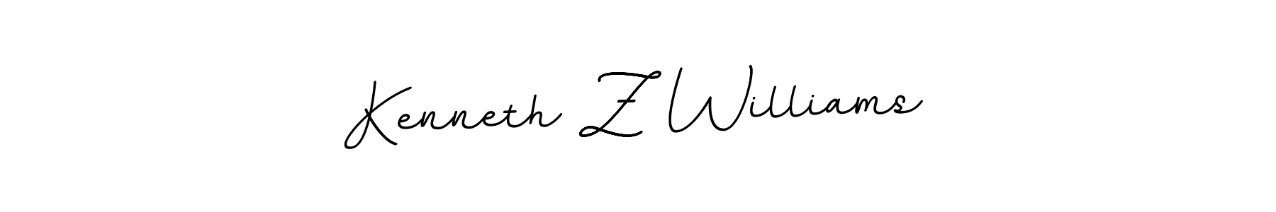 How to make Kenneth Z Williams name signature. Use BallpointsItalic-DORy9 style for creating short signs online. This is the latest handwritten sign. Kenneth Z Williams signature style 11 images and pictures png