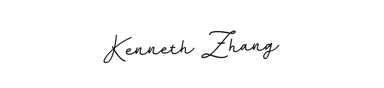 How to make Kenneth Zhang name signature. Use BallpointsItalic-DORy9 style for creating short signs online. This is the latest handwritten sign. Kenneth Zhang signature style 11 images and pictures png