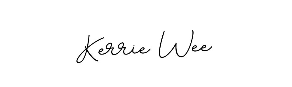 You should practise on your own different ways (BallpointsItalic-DORy9) to write your name (Kerrie Wee) in signature. don't let someone else do it for you. Kerrie Wee signature style 11 images and pictures png