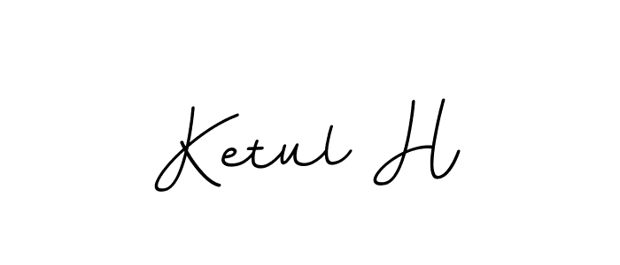 Make a beautiful signature design for name Ketul H. With this signature (BallpointsItalic-DORy9) style, you can create a handwritten signature for free. Ketul H signature style 11 images and pictures png