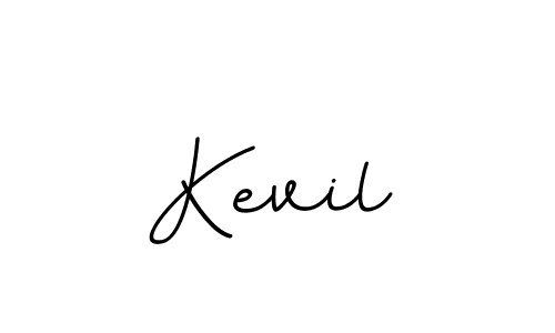 Make a beautiful signature design for name Kevil. With this signature (BallpointsItalic-DORy9) style, you can create a handwritten signature for free. Kevil signature style 11 images and pictures png