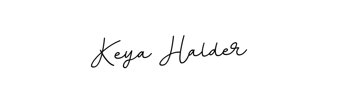 How to make Keya Halder name signature. Use BallpointsItalic-DORy9 style for creating short signs online. This is the latest handwritten sign. Keya Halder signature style 11 images and pictures png