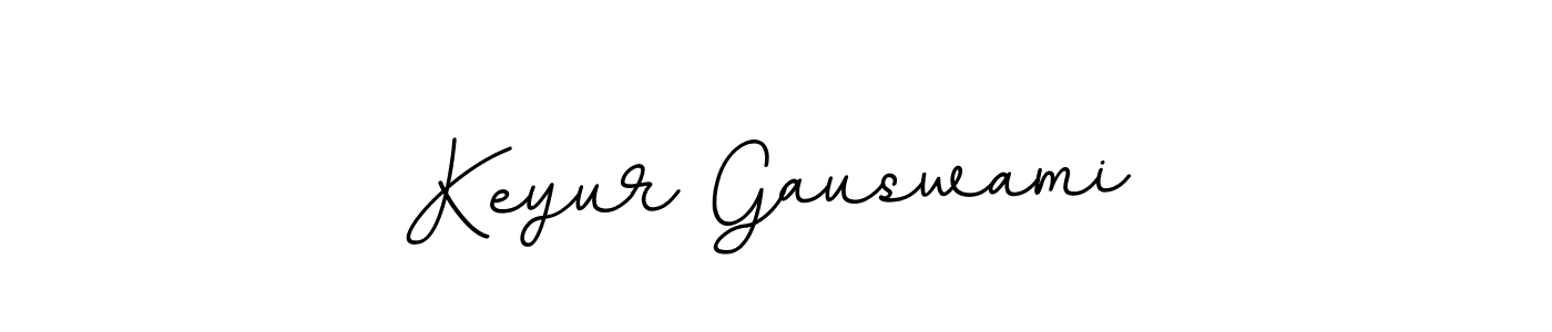 How to make Keyur Gauswami name signature. Use BallpointsItalic-DORy9 style for creating short signs online. This is the latest handwritten sign. Keyur Gauswami signature style 11 images and pictures png