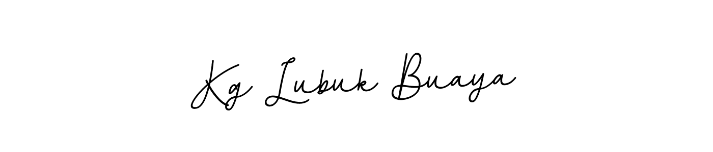 Design your own signature with our free online signature maker. With this signature software, you can create a handwritten (BallpointsItalic-DORy9) signature for name Kg Lubuk Buaya. Kg Lubuk Buaya signature style 11 images and pictures png