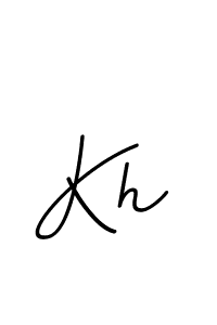 Design your own signature with our free online signature maker. With this signature software, you can create a handwritten (BallpointsItalic-DORy9) signature for name Kh. Kh signature style 11 images and pictures png