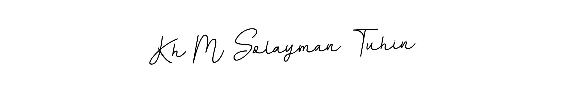 Use a signature maker to create a handwritten signature online. With this signature software, you can design (BallpointsItalic-DORy9) your own signature for name Kh M Solayman Tuhin. Kh M Solayman Tuhin signature style 11 images and pictures png