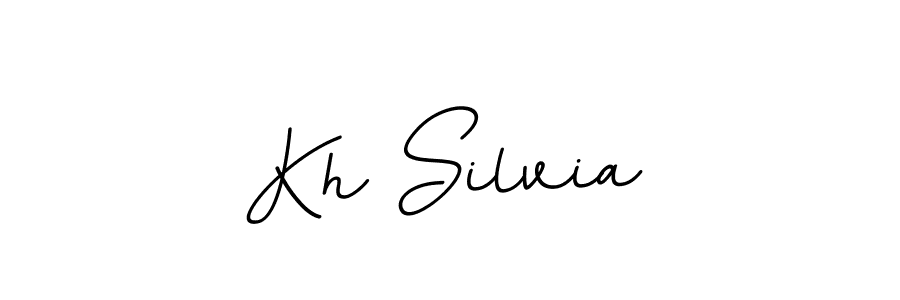 Use a signature maker to create a handwritten signature online. With this signature software, you can design (BallpointsItalic-DORy9) your own signature for name Kh Silvia. Kh Silvia signature style 11 images and pictures png