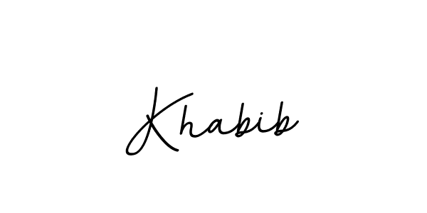 Use a signature maker to create a handwritten signature online. With this signature software, you can design (BallpointsItalic-DORy9) your own signature for name Khabib. Khabib signature style 11 images and pictures png