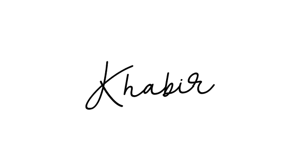 Make a beautiful signature design for name Khabir. With this signature (BallpointsItalic-DORy9) style, you can create a handwritten signature for free. Khabir signature style 11 images and pictures png