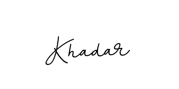 Khadar stylish signature style. Best Handwritten Sign (BallpointsItalic-DORy9) for my name. Handwritten Signature Collection Ideas for my name Khadar. Khadar signature style 11 images and pictures png