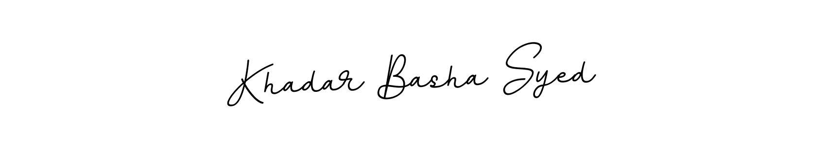 Create a beautiful signature design for name Khadar Basha Syed. With this signature (BallpointsItalic-DORy9) fonts, you can make a handwritten signature for free. Khadar Basha Syed signature style 11 images and pictures png