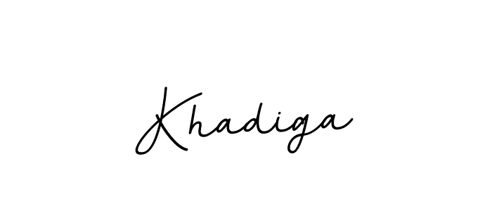 Create a beautiful signature design for name Khadiga. With this signature (BallpointsItalic-DORy9) fonts, you can make a handwritten signature for free. Khadiga signature style 11 images and pictures png