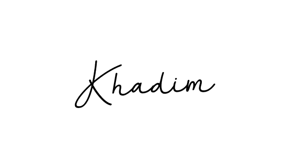 You should practise on your own different ways (BallpointsItalic-DORy9) to write your name (Khadim) in signature. don't let someone else do it for you. Khadim signature style 11 images and pictures png