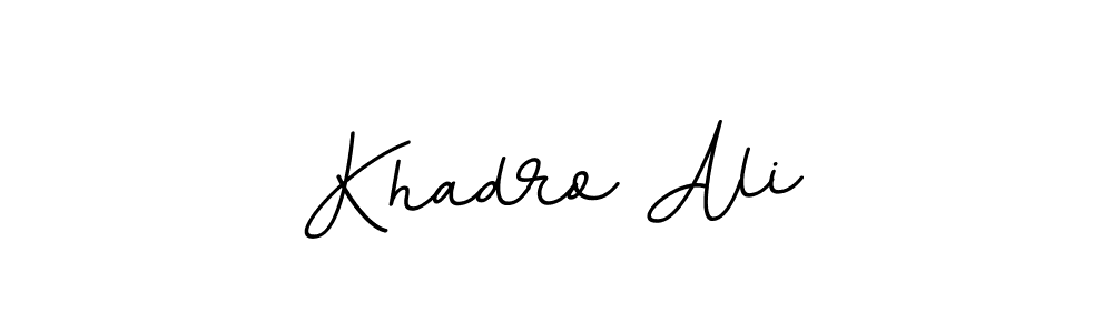 How to make Khadro Ali name signature. Use BallpointsItalic-DORy9 style for creating short signs online. This is the latest handwritten sign. Khadro Ali signature style 11 images and pictures png