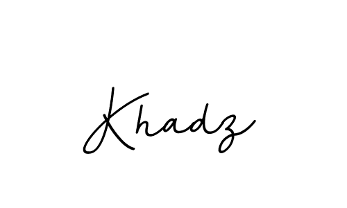 Make a beautiful signature design for name Khadz. With this signature (BallpointsItalic-DORy9) style, you can create a handwritten signature for free. Khadz signature style 11 images and pictures png