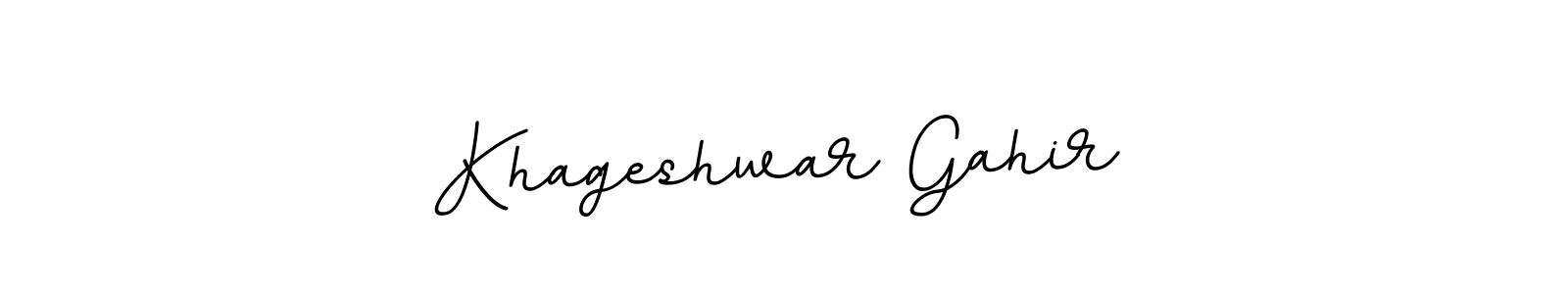 You should practise on your own different ways (BallpointsItalic-DORy9) to write your name (Khageshwar Gahir) in signature. don't let someone else do it for you. Khageshwar Gahir signature style 11 images and pictures png