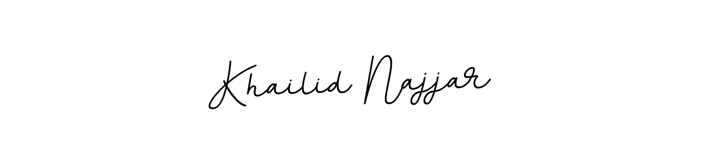 This is the best signature style for the Khailid Najjar name. Also you like these signature font (BallpointsItalic-DORy9). Mix name signature. Khailid Najjar signature style 11 images and pictures png