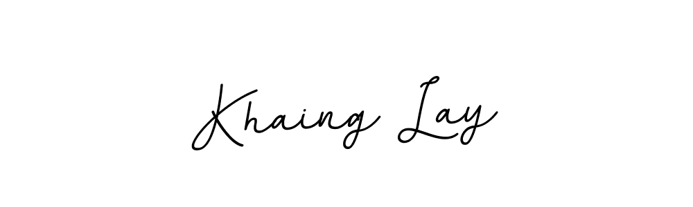 Create a beautiful signature design for name Khaing Lay. With this signature (BallpointsItalic-DORy9) fonts, you can make a handwritten signature for free. Khaing Lay signature style 11 images and pictures png