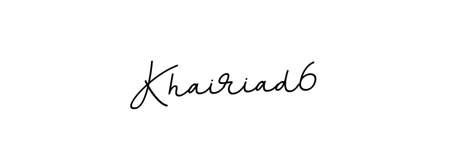 Khairiad6 stylish signature style. Best Handwritten Sign (BallpointsItalic-DORy9) for my name. Handwritten Signature Collection Ideas for my name Khairiad6. Khairiad6 signature style 11 images and pictures png