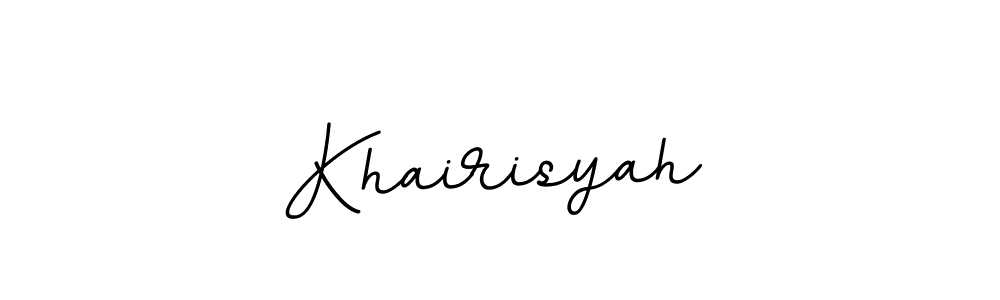 Also we have Khairisyah name is the best signature style. Create professional handwritten signature collection using BallpointsItalic-DORy9 autograph style. Khairisyah signature style 11 images and pictures png