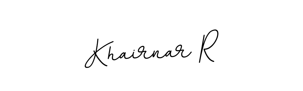 You should practise on your own different ways (BallpointsItalic-DORy9) to write your name (Khairnar R) in signature. don't let someone else do it for you. Khairnar R signature style 11 images and pictures png