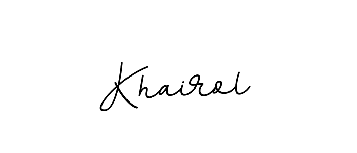 Create a beautiful signature design for name Khairol. With this signature (BallpointsItalic-DORy9) fonts, you can make a handwritten signature for free. Khairol signature style 11 images and pictures png