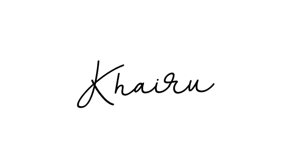 The best way (BallpointsItalic-DORy9) to make a short signature is to pick only two or three words in your name. The name Khairu include a total of six letters. For converting this name. Khairu signature style 11 images and pictures png
