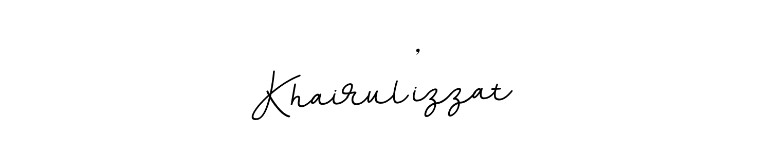 Use a signature maker to create a handwritten signature online. With this signature software, you can design (BallpointsItalic-DORy9) your own signature for name Khairul’izzat. Khairul’izzat signature style 11 images and pictures png