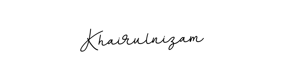 How to make Khairulnizam name signature. Use BallpointsItalic-DORy9 style for creating short signs online. This is the latest handwritten sign. Khairulnizam signature style 11 images and pictures png