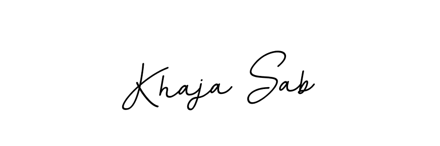 Design your own signature with our free online signature maker. With this signature software, you can create a handwritten (BallpointsItalic-DORy9) signature for name Khaja Sab. Khaja Sab signature style 11 images and pictures png