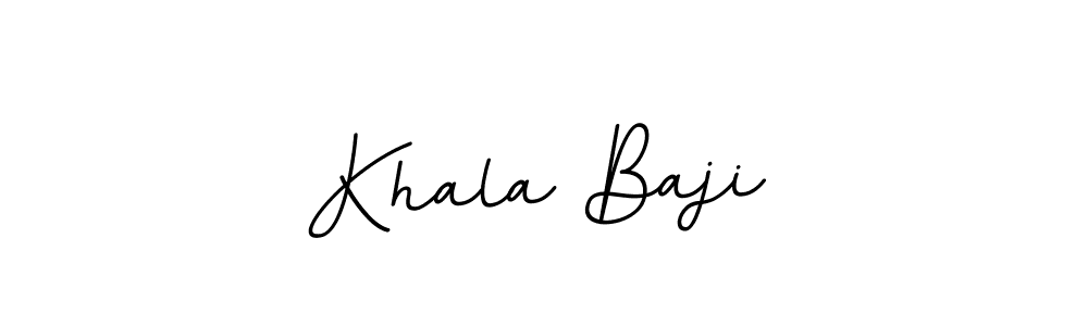 How to make Khala Baji name signature. Use BallpointsItalic-DORy9 style for creating short signs online. This is the latest handwritten sign. Khala Baji signature style 11 images and pictures png