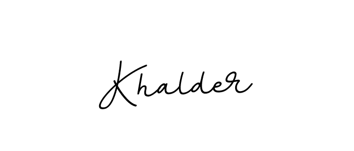 Use a signature maker to create a handwritten signature online. With this signature software, you can design (BallpointsItalic-DORy9) your own signature for name Khalder. Khalder signature style 11 images and pictures png