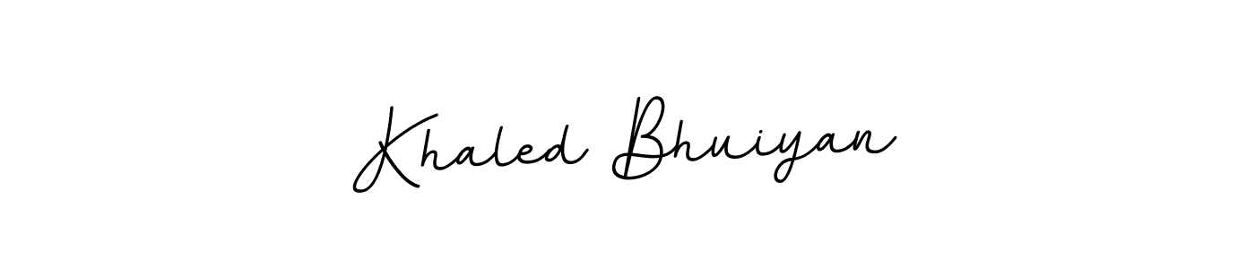 Design your own signature with our free online signature maker. With this signature software, you can create a handwritten (BallpointsItalic-DORy9) signature for name Khaled Bhuiyan. Khaled Bhuiyan signature style 11 images and pictures png