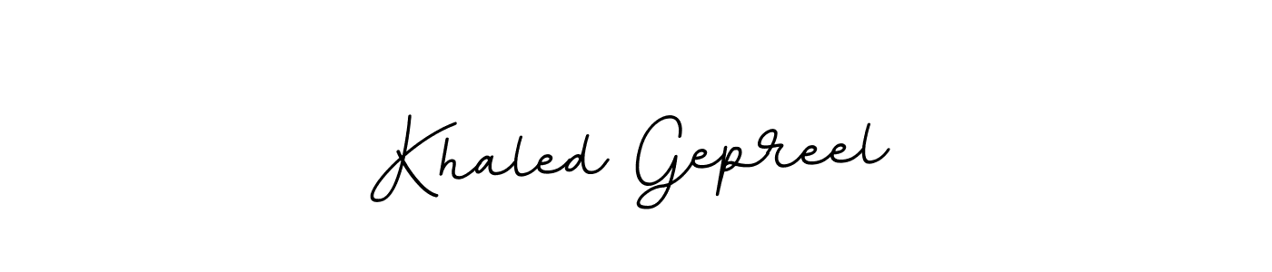 Khaled Gepreel stylish signature style. Best Handwritten Sign (BallpointsItalic-DORy9) for my name. Handwritten Signature Collection Ideas for my name Khaled Gepreel. Khaled Gepreel signature style 11 images and pictures png