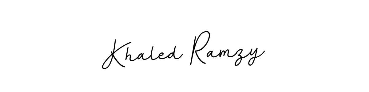 Use a signature maker to create a handwritten signature online. With this signature software, you can design (BallpointsItalic-DORy9) your own signature for name Khaled Ramzy. Khaled Ramzy signature style 11 images and pictures png