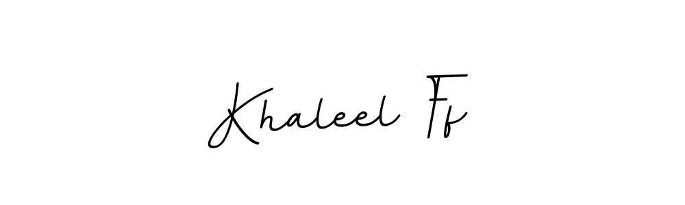 Use a signature maker to create a handwritten signature online. With this signature software, you can design (BallpointsItalic-DORy9) your own signature for name Khaleel Ff. Khaleel Ff signature style 11 images and pictures png